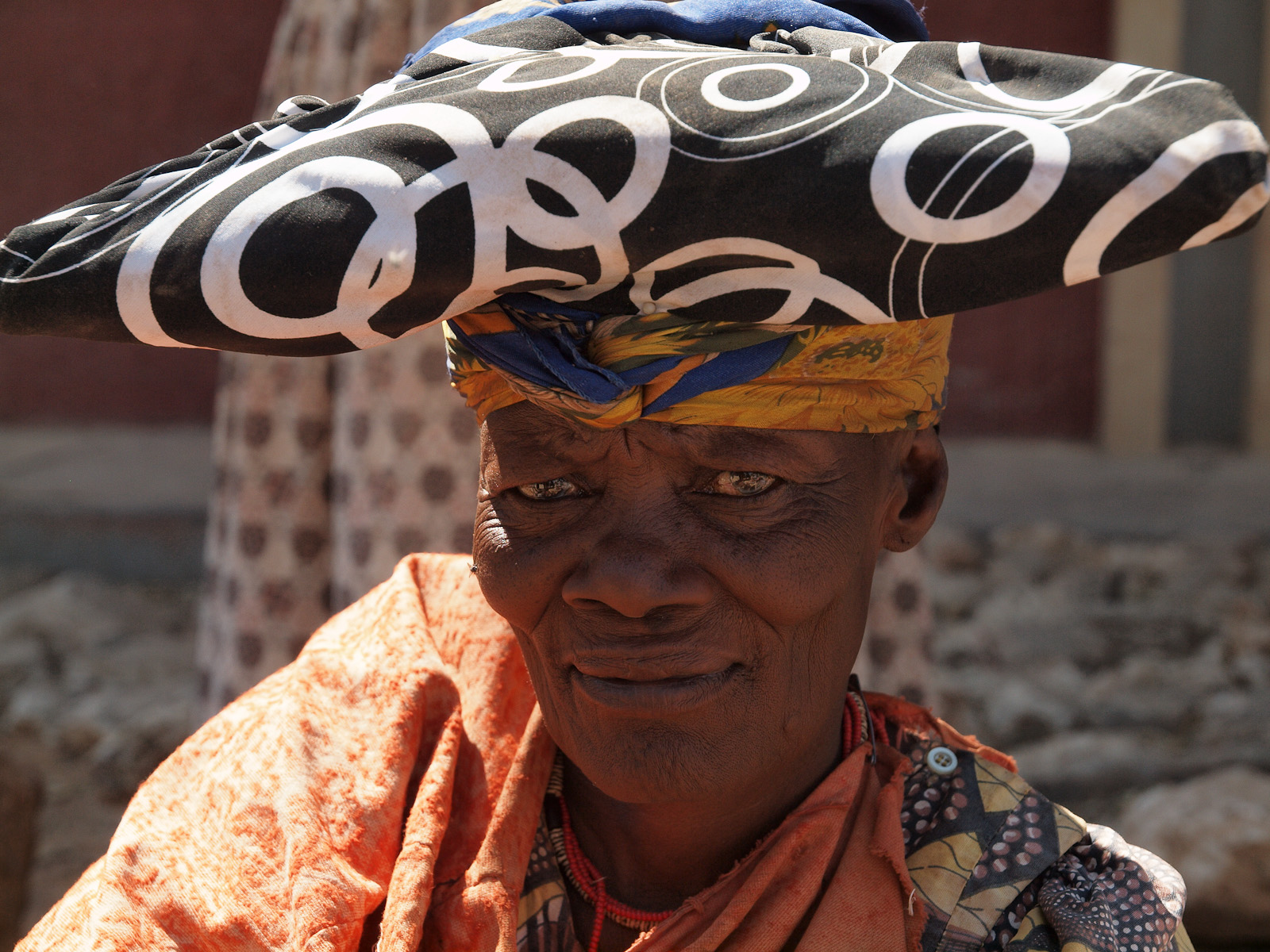 herero woman with traditional hat