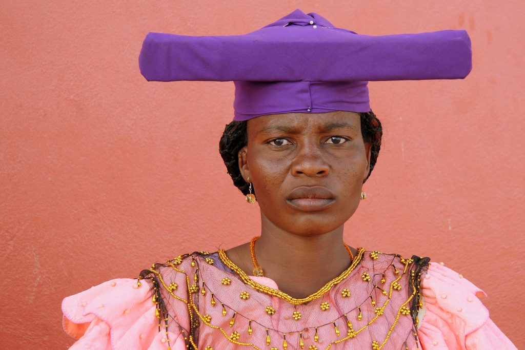 herero woman with traditional hat