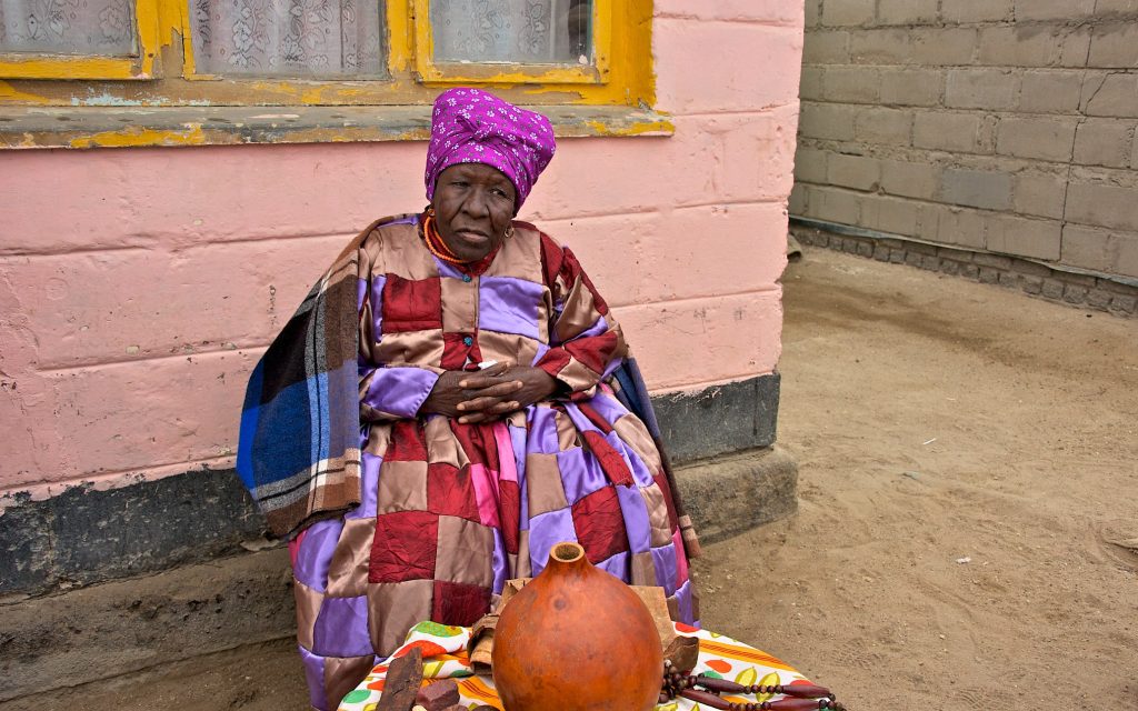 nama people namibia, old woman