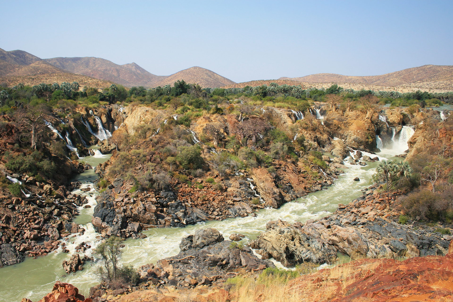 epupa falls namibia river africa landscape