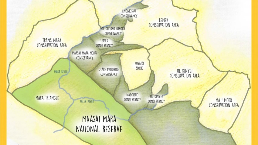 Masai Maasai Mara mappa map conservancy kenya SafariADV ExploringAfrica