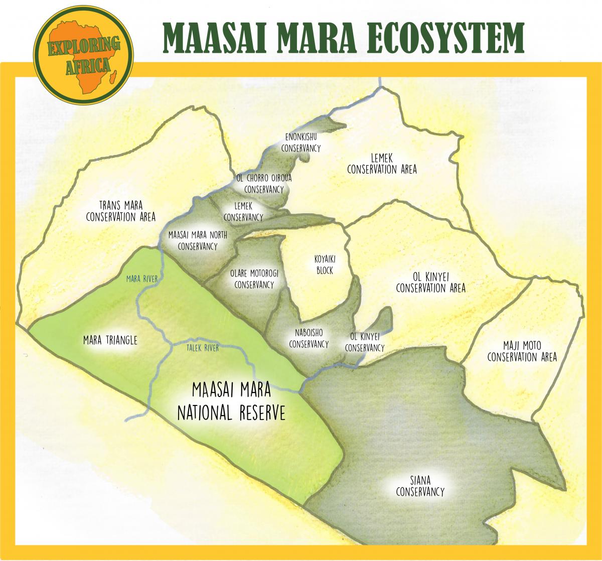 La mappa dell'Ecosistema del Grande Masai Mara - My Blog